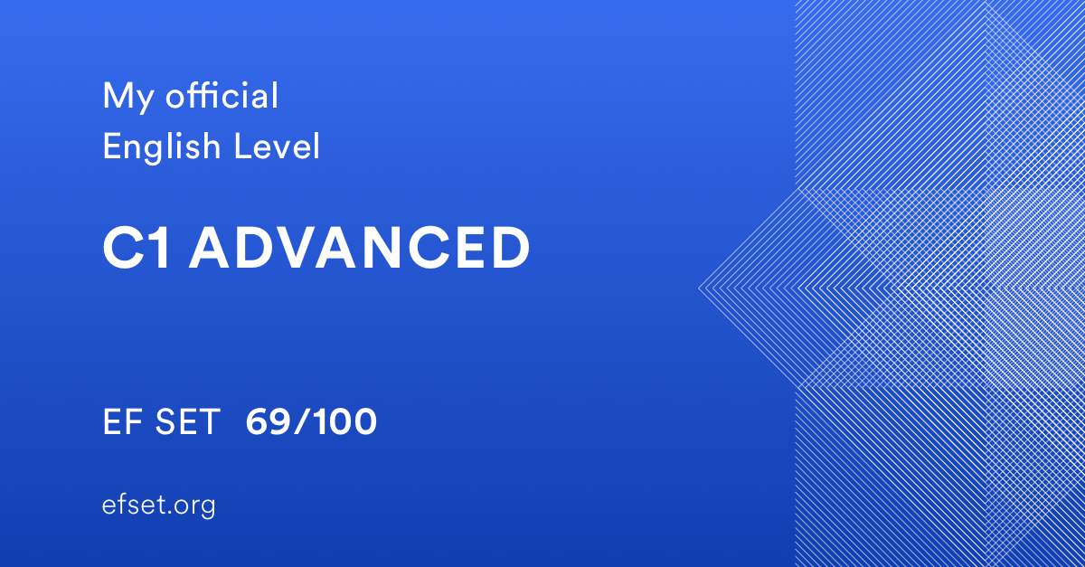 Ef set. EF Set Certificate.
